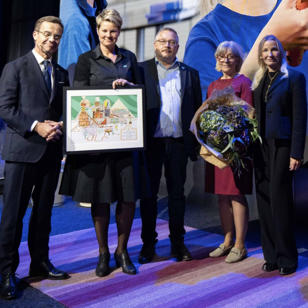 Förra årets vinnare, Xylem under prisutdelningen. Fotograf: Oskar Simonsson