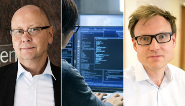Klas Wåhlberg, vd på Teknikföretagen, och Patrik Sandgren, näringspolitisk expert på Teknikföretagen med ansvar för digitalisering.