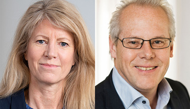 Kerstin Hallsten, chefekonom Industriarbetsgivarna, och Mats Kinnwall, chefekonom Teknikföretagen.