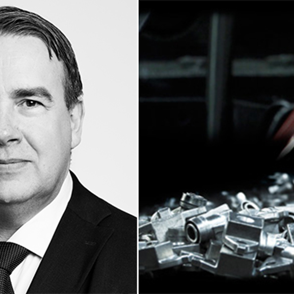 Dan Nilsson, vd International Aluminium Casting, och produktbild från företaget.