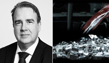Dan Nilsson, vd International Aluminium Casting, och produktbild från företaget.