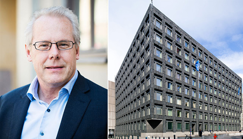 Mats Kinnwall, chefekonom på Teknikföretagen (Foto: Eva Lindblad) och riksbankshuset (Foto: Riksbanken)