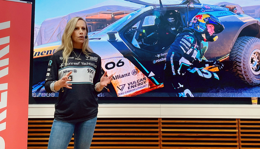 Racingföraren Mikaela Åhlin-Kottulinsky berättade om sitt deltagande i den "gröna" motorsportserien Extreme E.