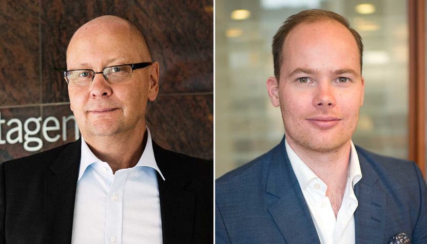 Klas Wåhlberg, vd på Teknikföretagen, och Joel Jonsson, ansvarig för EU:s inre marknad och handelspolitik på Teknikföretagen.