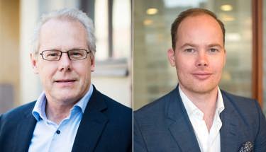 Mats Kinnwall, chefekonom, och Joel Jonsson, ansvarig EU:s inre marknad och handelspolitik