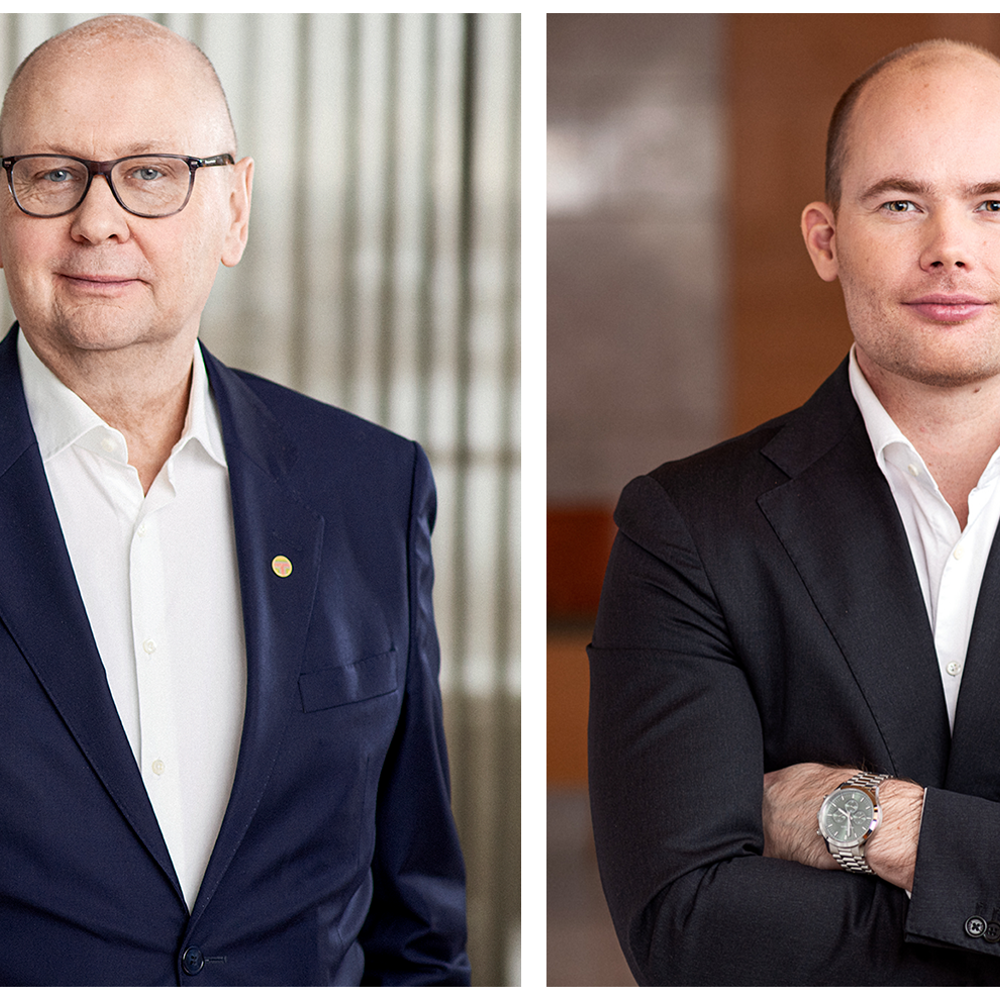 Klas Wåhlberg och Joel Jonsson på Teknikföretagen. Foto: Viktor Fremling