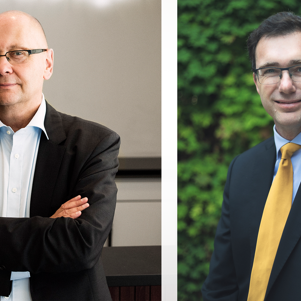 Fr.v. Klas Wåhlberg - vd, Teknikföretagen och Robert Limmergård - generalsekreterare, SOFF