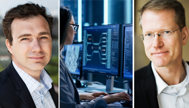 Foto: fr v. Robert Limmergård - generalsekreterare på SOFF, Peter Johansson - enhetschef forskning, innovation och industriell utveckling på Teknikföretagen